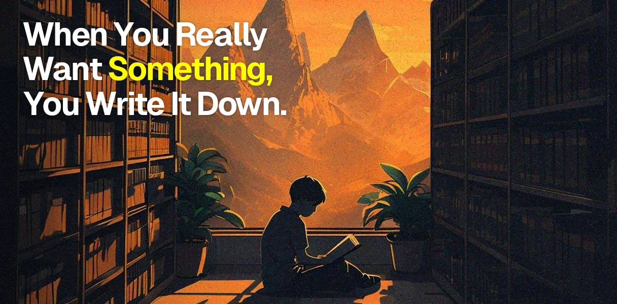 When You Really Want Something, Write It Down